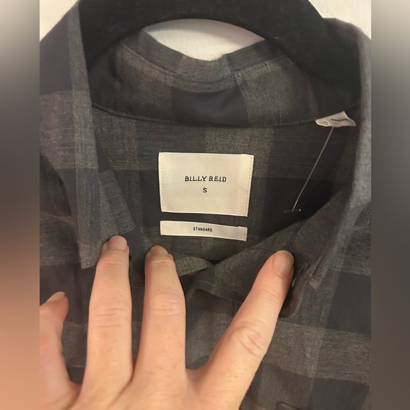 Billy Reid Men's Kirby button down plaid Shirt - Picture 5 of 9